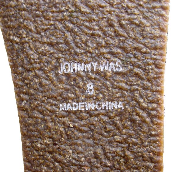 JOHNNY WAS Bluma $268 Black Sherpa Suede Embroidered Clogs Mules 8 - NWOB - Picture 8 of 8